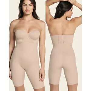 LEONISA Shapewear NWT Contour Pro Extra High Waisted Firm Shaper Short Medium